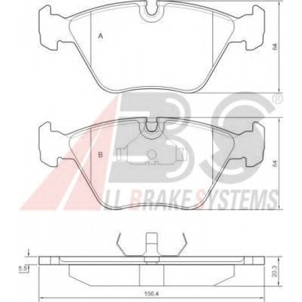 STABDŽIŲ TRINKELIŲ KOMPLEKTAS BMW E32,E34 88- PRIEKIS