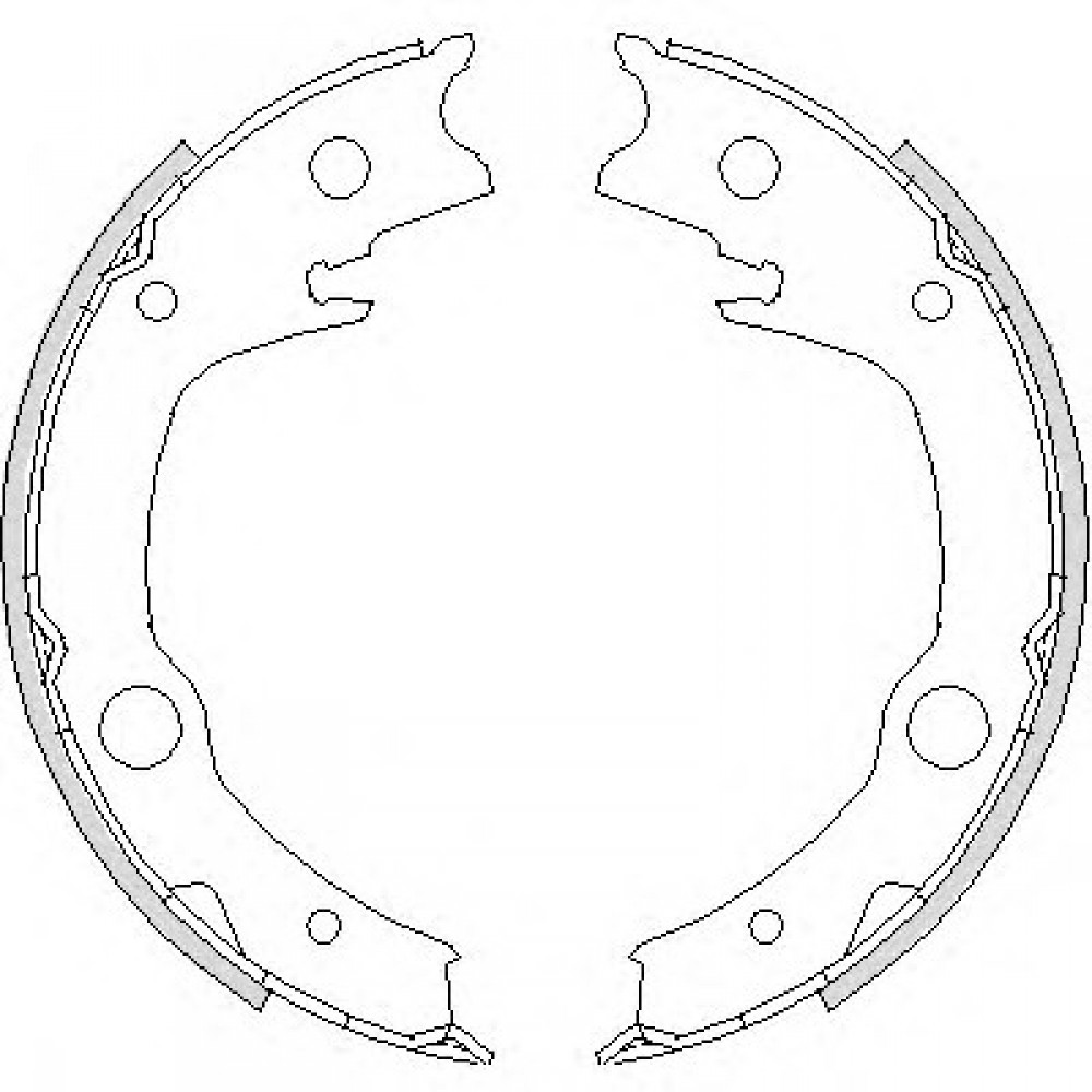 STABDŽIŲ TRINKELIŲ KOMPLEKTAS TOYOTA AVENSIS,COROLLA, COROLLA VERSO,YARIS 1.0-2.4 04.99-12.09