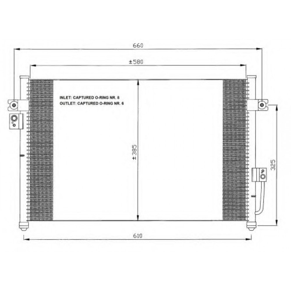 RADIATORIUS AC HYUNDAI TERRACAN (01-) 2.9 CRDi