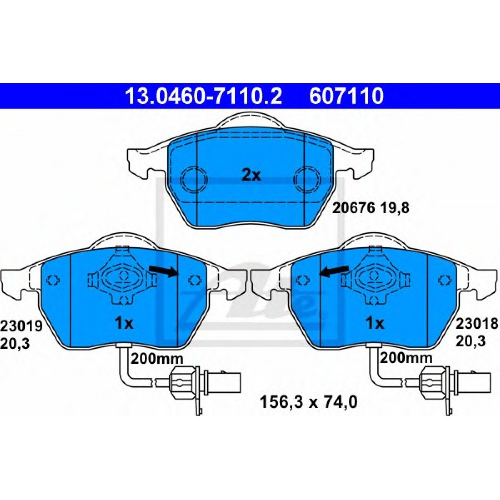STABDŽIŲ TRINKELIŲ KOMPLEKTAS AUDI,VW,SEAT 1.6-4.2 11.94-05.13