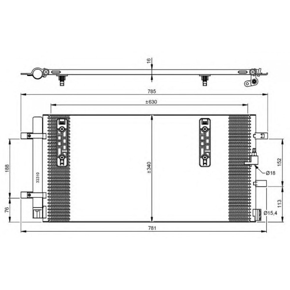 RADIATORIUS AC AUDI A4/A5/Q5 07-