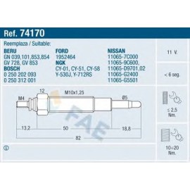 KAITINIMO ŽVAKĖ NISSAN 2,3D-2,7D 89-