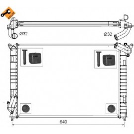 RADIATORIUS MINI (R50, R53), (R52) 1.6 03.02-11.07