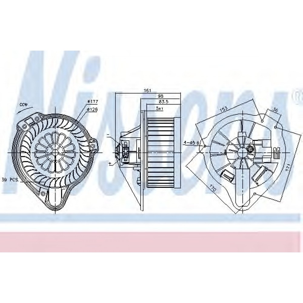 VARIKLIS VENTILIATORIAUS VOLVO 850 2.0-2.5D 06.91-12.96