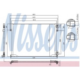 RADIATORIUS AC NISSAN PRIMASTAR; OPEL VIVARO; RENAULT TRAFIC II 1.9D/2.0 03.01-