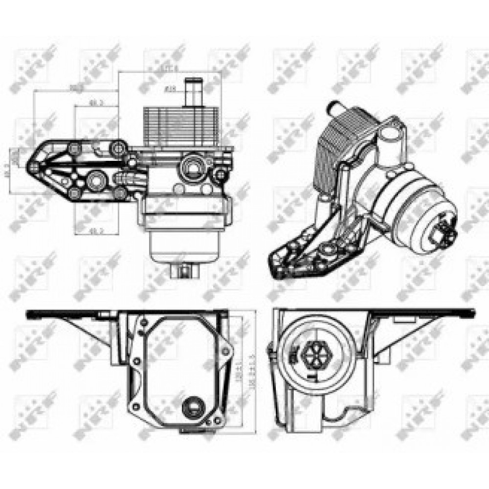 TEPALO AUŠ.RADIATORIUS FORD TRANSIT, TRANSIT TOURNEO 2.2D/2.4D/3.2D 04.06-