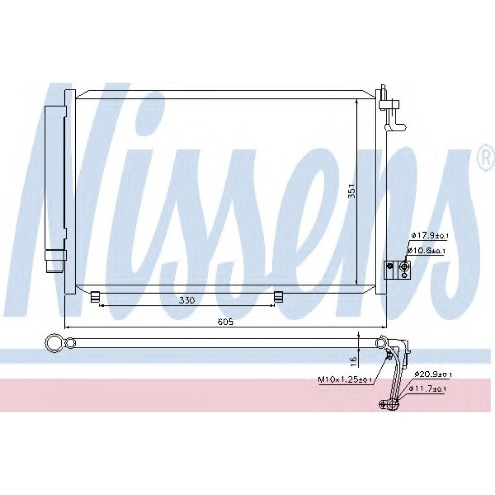 RADIATORIUS AC FORD  FIESTA 08- 1.25, 1.4, 1.4 TDCi, 1.6