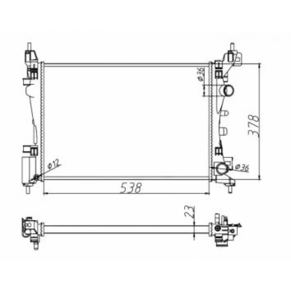 RADIATORIUS  FIAT GRANDE PUNTO; OPEL CORSA D 1.0-1.4LPG 07.06-