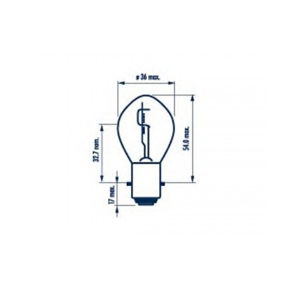 LEMPUTĖ NARVA S2 12V 35/35W BA20d
