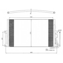RADIATORIUS AC OPEL VECTRA B 1.6-2.5 10.95-07.03