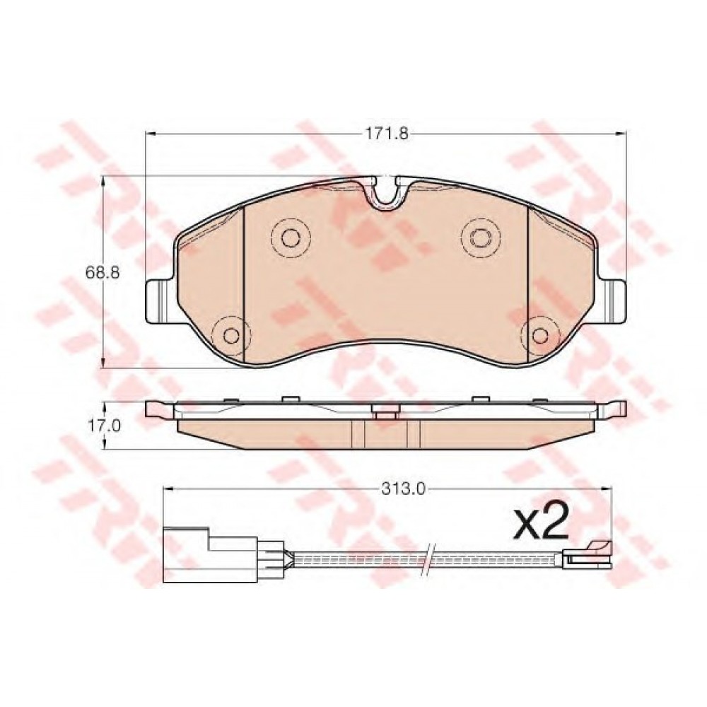 STABDŽIŲ TRINKELIŲ KOMPLEKTAS FORD TRANSIT CUSTOM V362, TRANSIT V363 1.0H-2.2D 04.12-