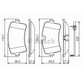 STABDŽIŲ TRINKELIŲ KOMPLEKTAS VW GALINĖ AŠIS A6/A7 11- TARCA 330MM 1 CUJNIK