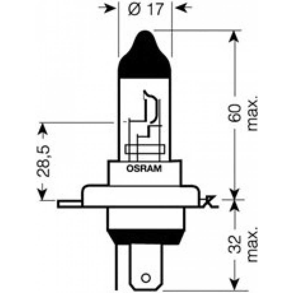 LEMPUTĖ 12V H4 60/55W
