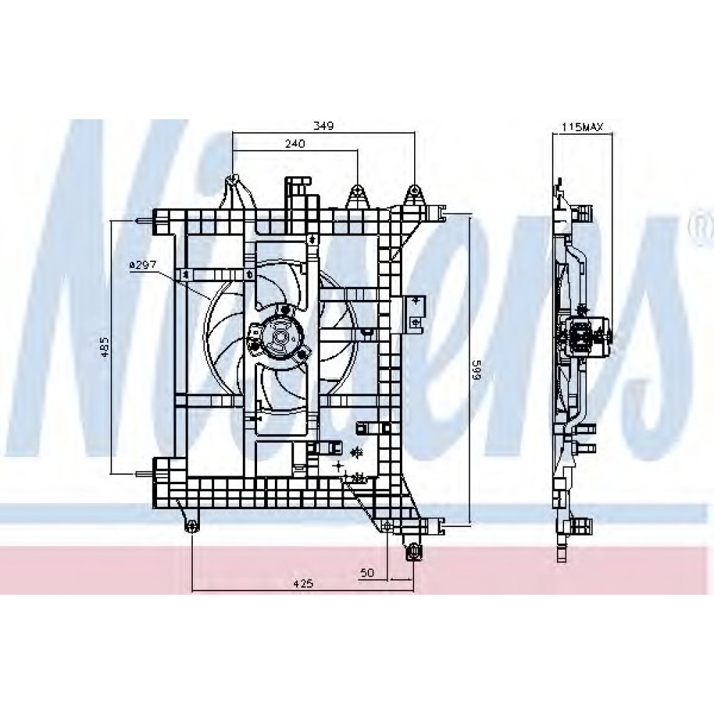 VENTILIATORIUS-DIFUZORIUS DACIA DUSTER 1.5D-1.6LPG 04.10-