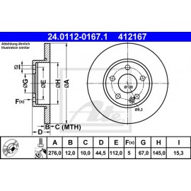 STABDŽIŲ DISKAS MB W169 A150-A160 04-