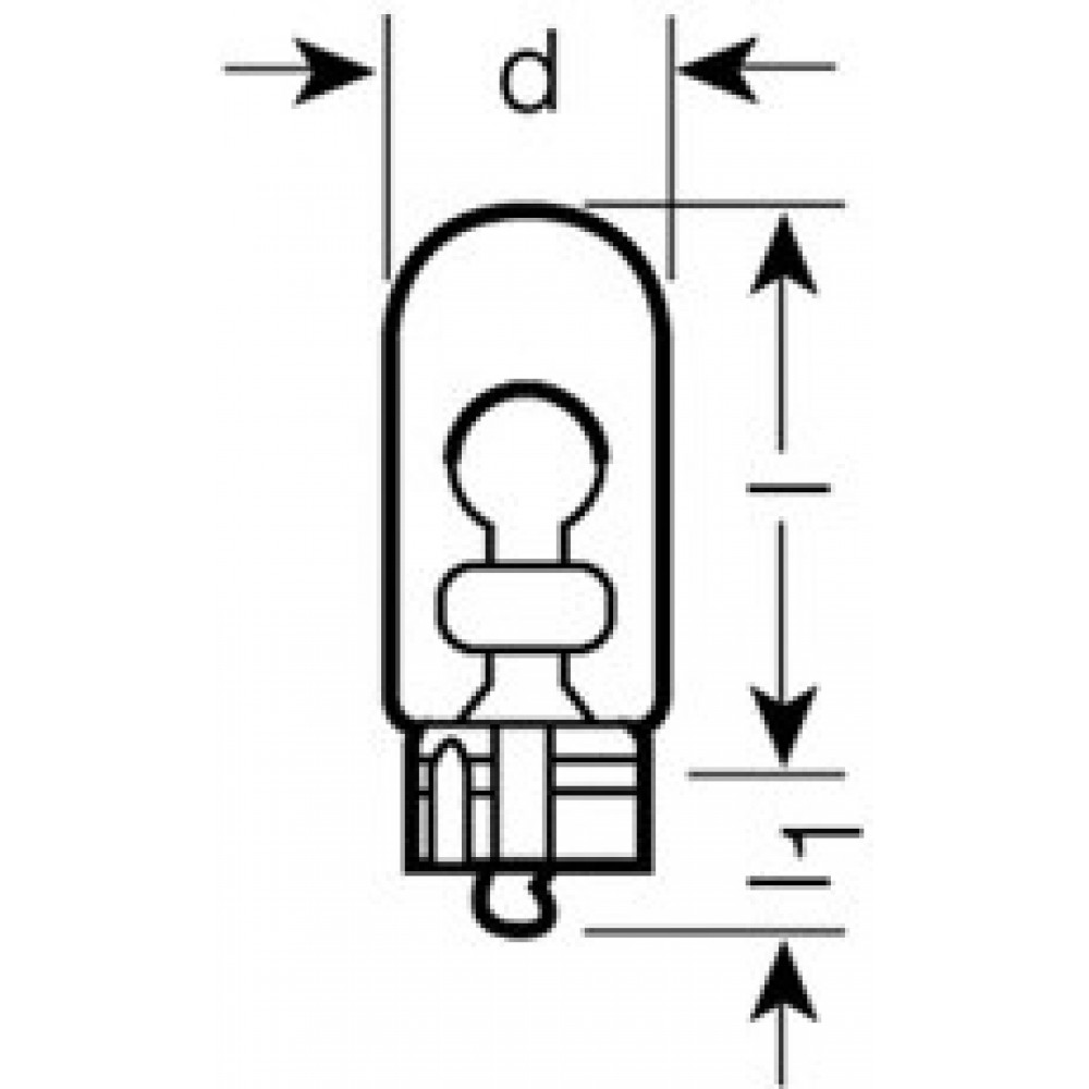 LEMPUTĖ 12V W5W 12V 5W W21*9,5