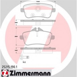 STABDŽIŲ TRINKELIŲ KOMPLEKTAS MB W166 M CLASS 11-