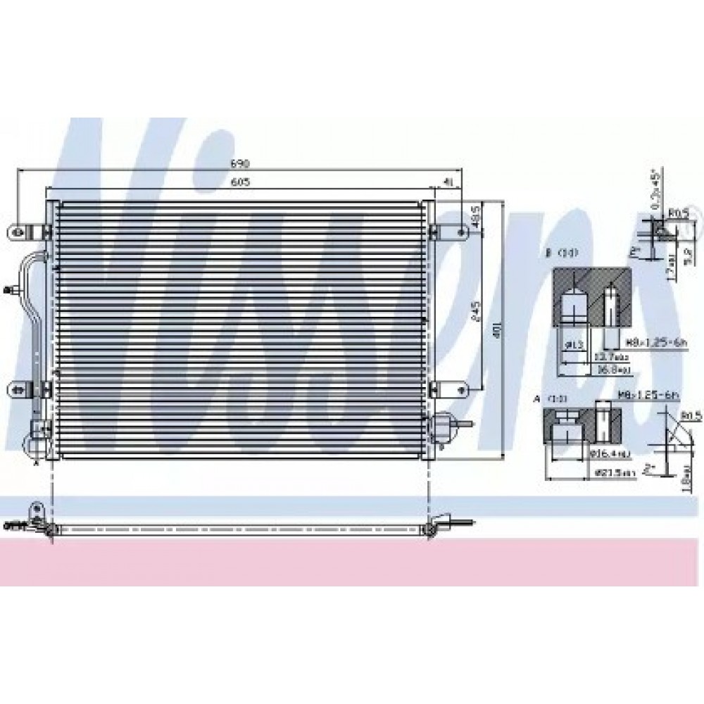 RADIATORIUS AC AUDI A4, A6, ALLROAD 1.6-4.2 11.00-03.09