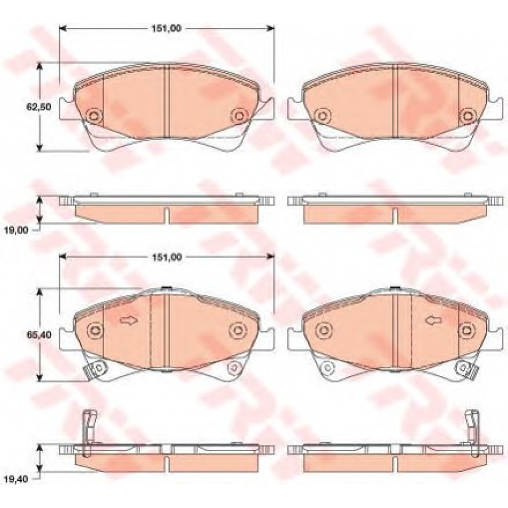 STABDŽIŲ TRINKELIŲ KOMPLEKTAS TOYOTA AVENSIS 09-/AURIS 07-