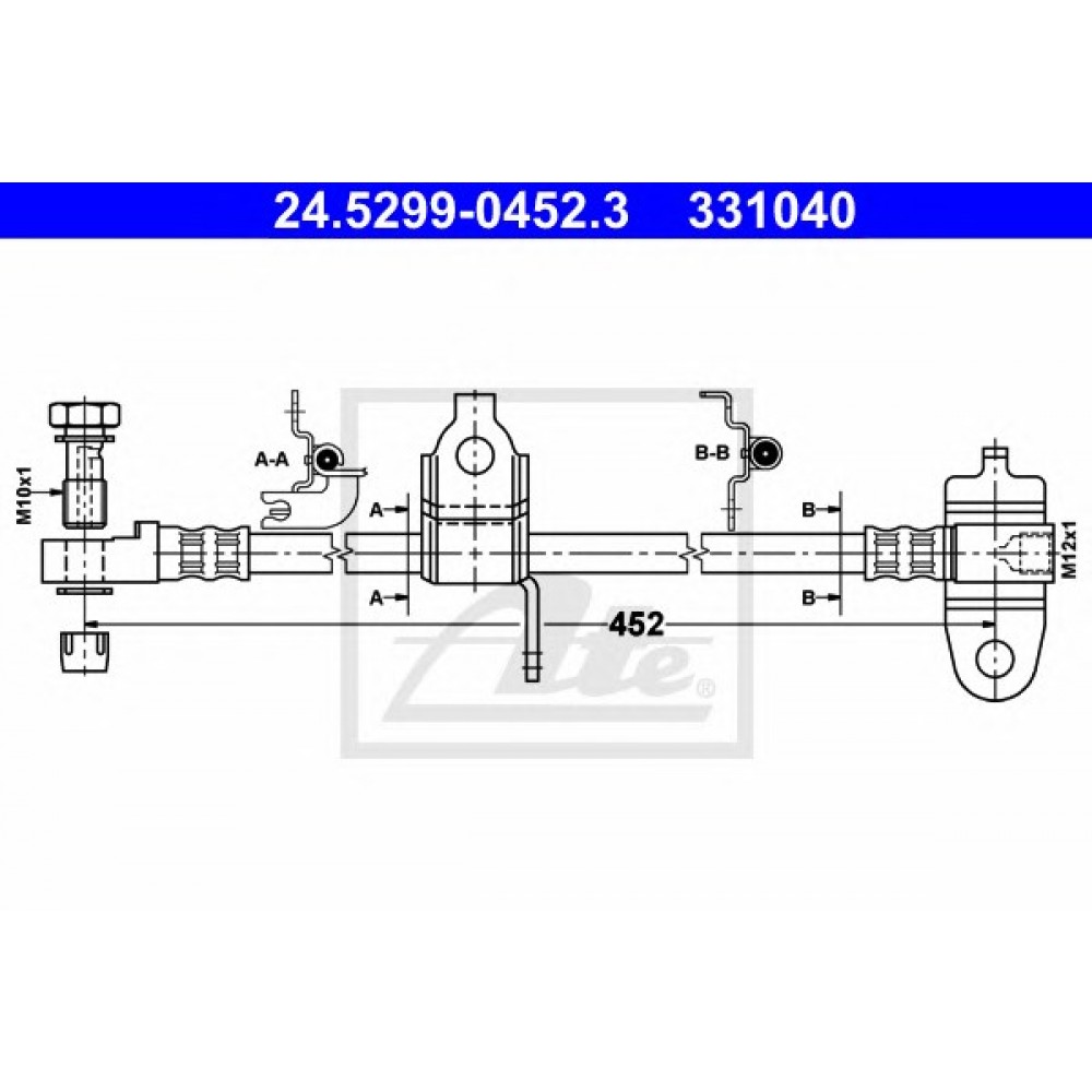STABDŽIŲ ŠLANGELĖ FORD TRANSIT 00-