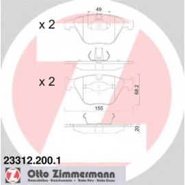 STABDŽIŲ TRINKELIŲ KOMPLEKTAS BMW E65 735/745 01-