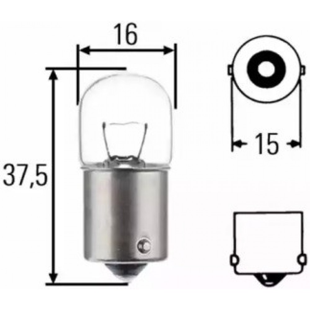 LEMPUTĖ 5W BA15s 12V