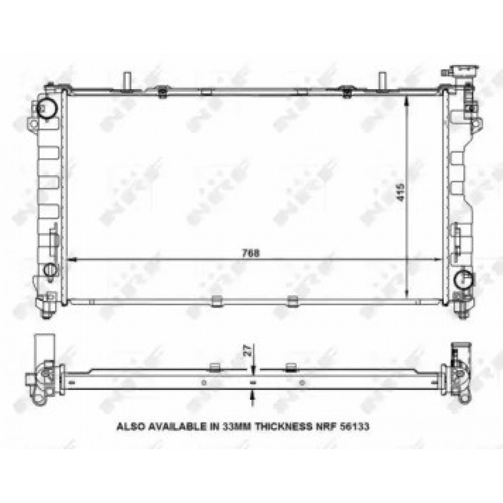 RADIATORIUS CHRYSLER VOYAGER 3.3-3.8 01-