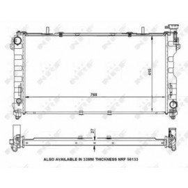 RADIATORIUS CHRYSLER VOYAGER 3.3-3.8 01-