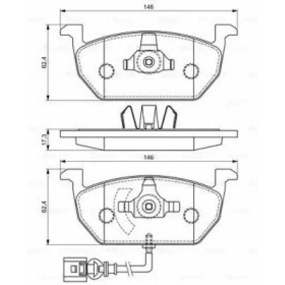 STABDŽIŲ TRINKELIŲ KOMPLEKTAS AUDI A3,VW GOLF VII 1.0-2.0D 04.12-