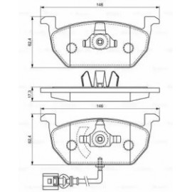 STABDŽIŲ TRINKELIŲ KOMPLEKTAS AUDI A3,VW GOLF VII 1.0-2.0D 04.12-