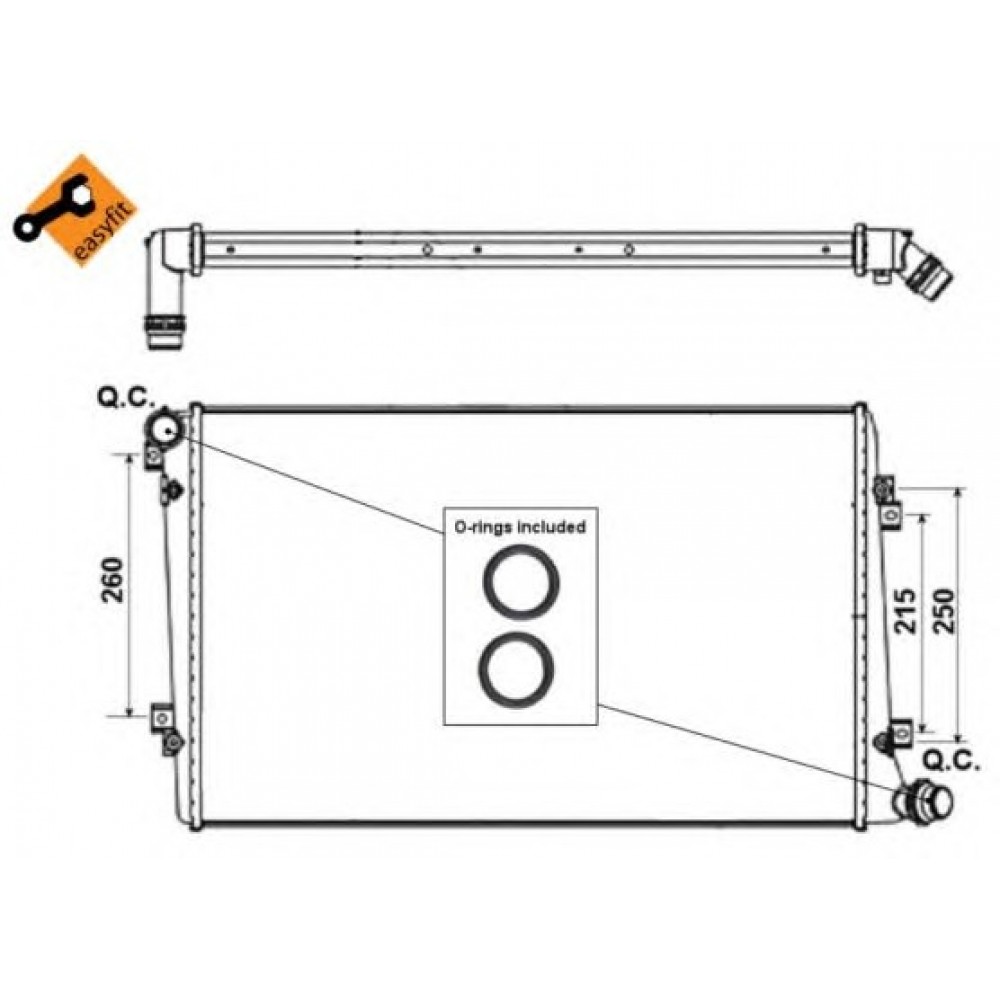 RADIATORIUS VW PASSAT/TOURAN/JETTA 05-