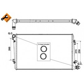 RADIATORIUS VW PASSAT/TOURAN/JETTA 05-