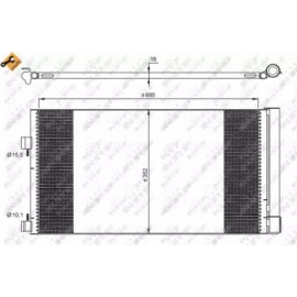RADIATORIUS AC RENAULT LAGUNA, LAGUNA III, LATITUDE 1.5D-3.5 10.07-
