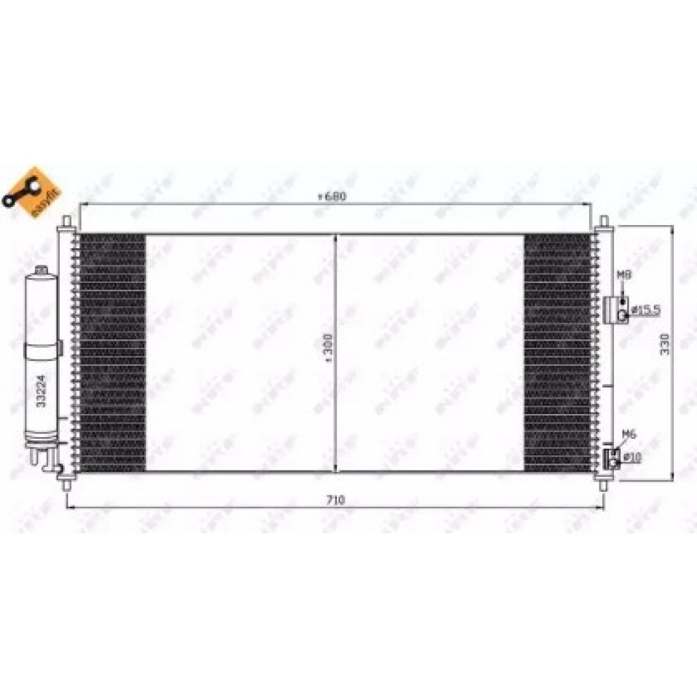 RADIATORIUS AC NISSAN ALMERA II, PRIMERA 1.5-2.2D 01.00-