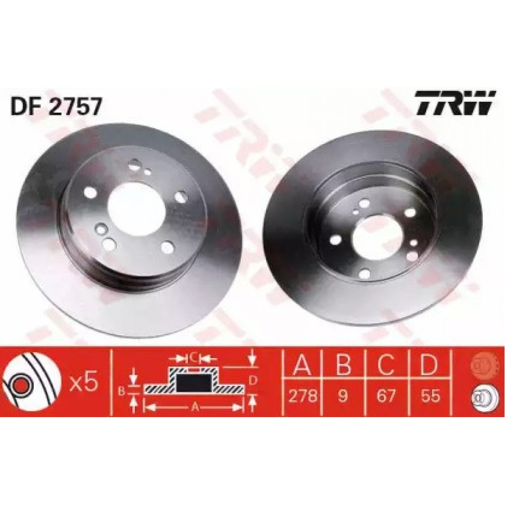 STABDŽIŲ DISKAS MB W124/W202/W210
