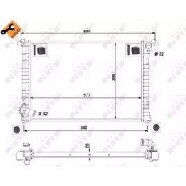 RADIATORIUS MINI (R50, R53), (R52) 1.6 06.01-07.08