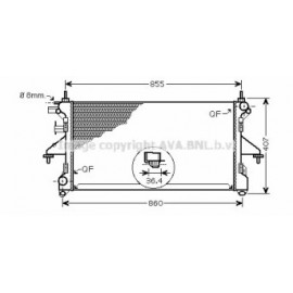 RADIATORIUS CITROEN JUMPER; FIAT DUCATO; PEUGEOT BOXER 2.2D-3.0D 04.06-