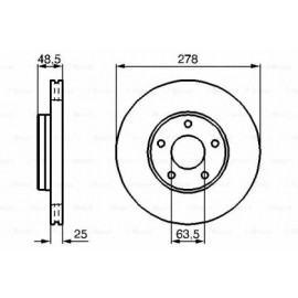 STABDŽIŲ DISKAS VOLVO PRIEKINĖ AŠIS C30/C70/S40/V40/V50 04-12