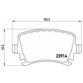 STABDŽIŲ TRINKELIŲ KOMPLEKTAS AUDI A3/A4/A6,ŠKODA OCTAVIA 04-,VW CADDY