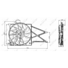 VARIKLIS VENTILIATORIAUS OPEL ZAFIRA 1.2-2.2D 02.98-04.15