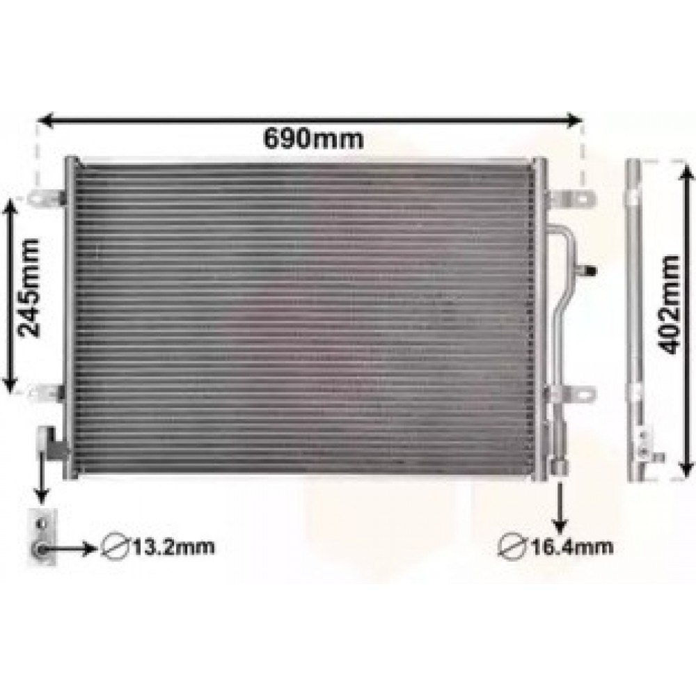 RADIATORIUS AC AUDI A4, A6, ALLROAD 1.6-4.2 11.00-03.09