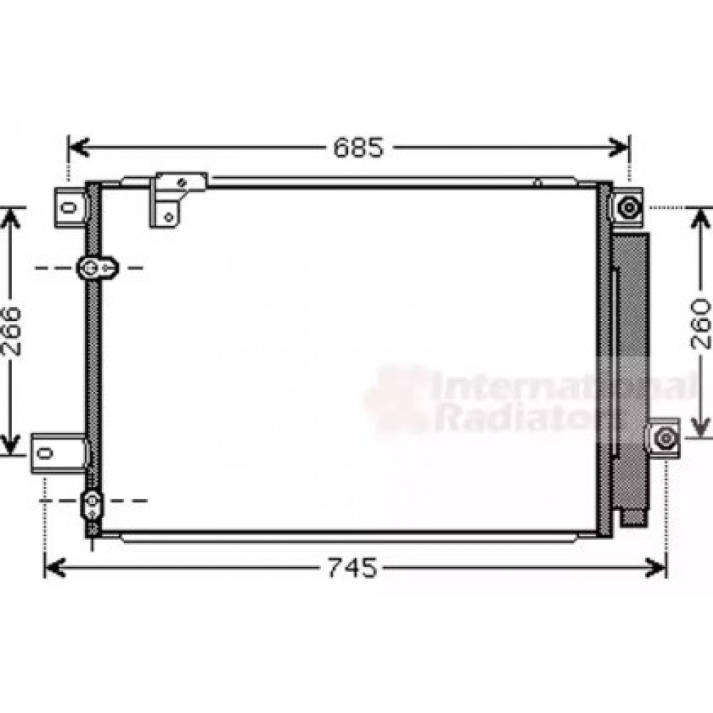 RADIATORIUS AC TOYOTA AVENSIS 2.0D/2.2D 04.03-11.08