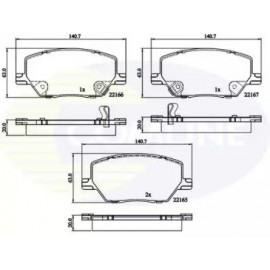 STABDŽIŲ TRINKELIŲ KOMPLEKTAS FIAT 500X; JEEP COMPASS, RENEGADE 1.0-2.0D 07.14-