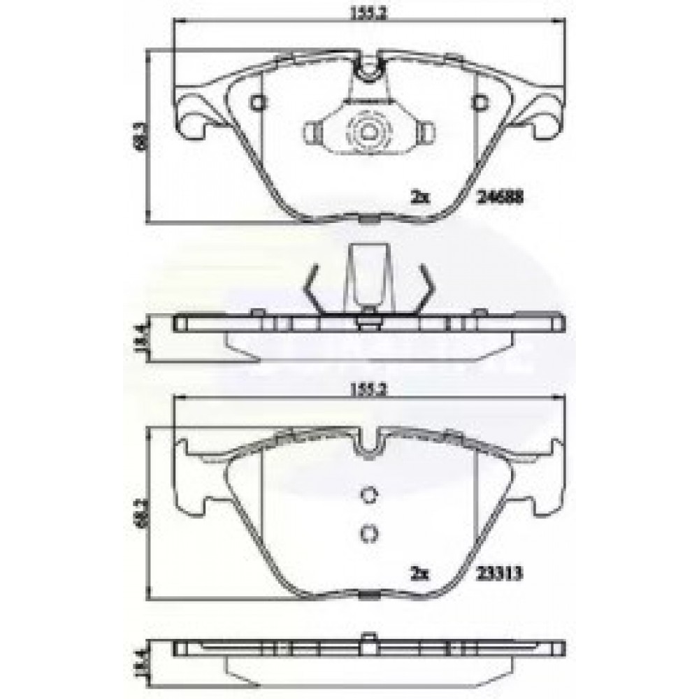 STABDŽIŲ TRINKELIŲ KOMPLEKTAS BMW F10/F11 11-/F12/F13/F01/GT