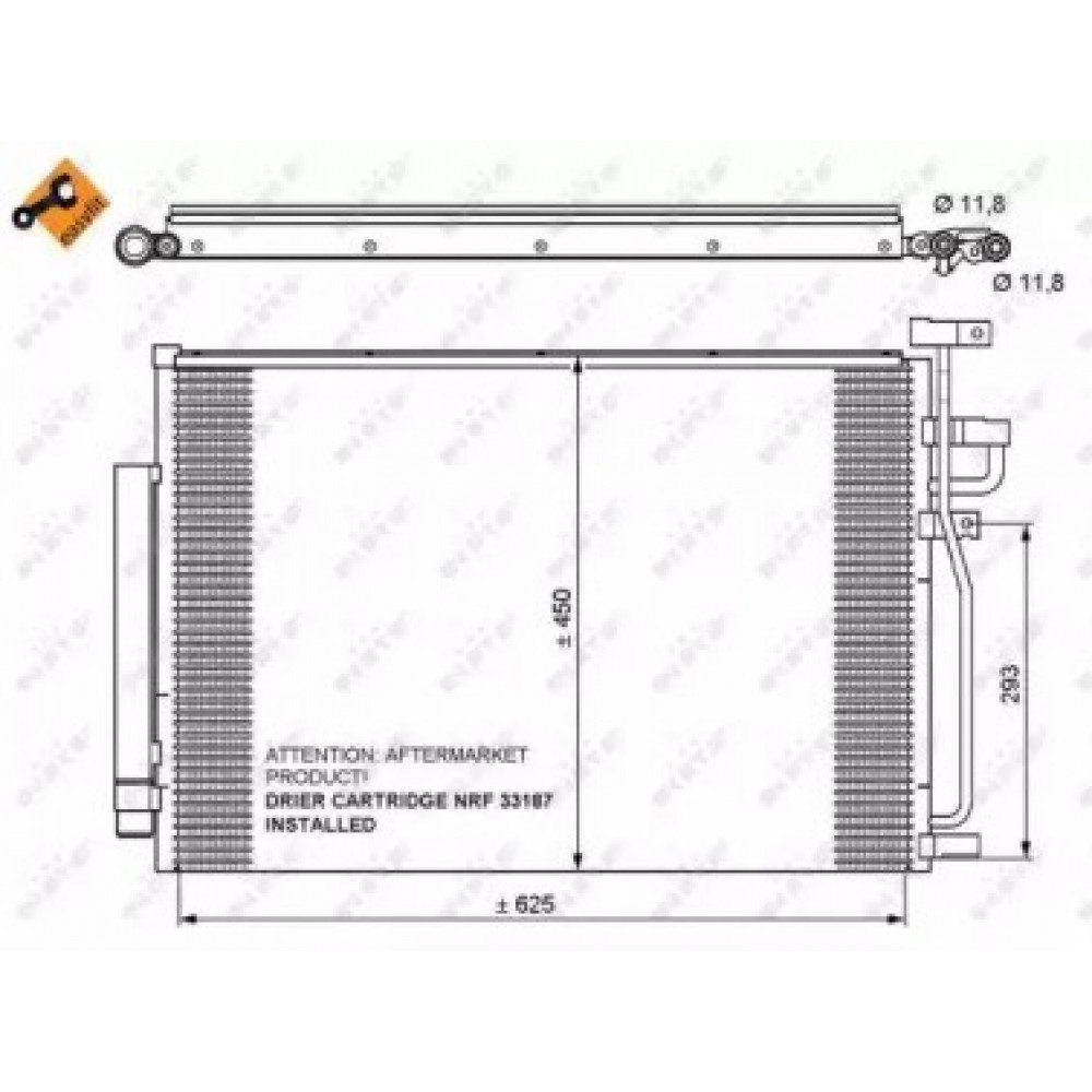 RADIATORIUS AC CHEVROLET CAPTIVA; OPEL ANTARA A 2.4-3.2 06.06-