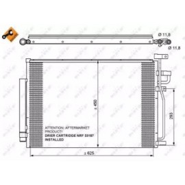 RADIATORIUS AC CHEVROLET CAPTIVA; OPEL ANTARA A 2.4-3.2 06.06-