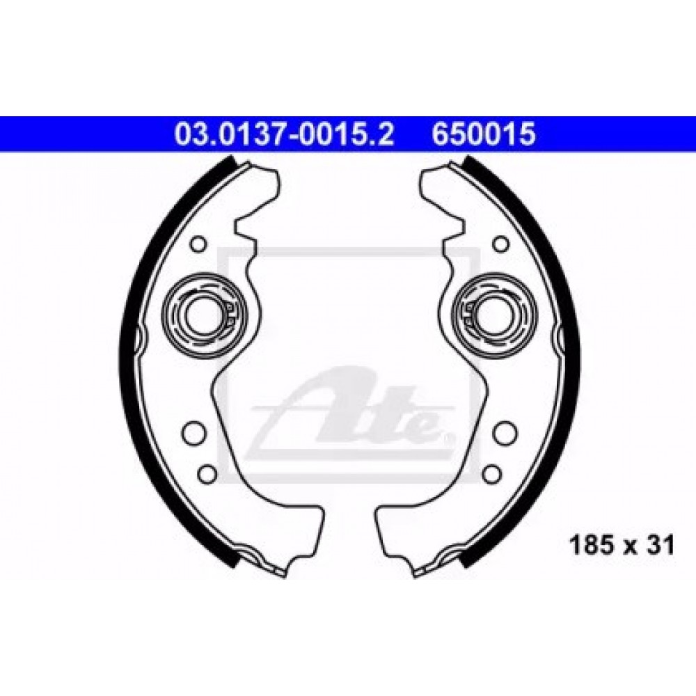 Stabdžių trinkelių komplektas 361308B Fiat Cinquecento, Uno, 126
