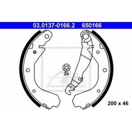 Stabdžių trinkelių komplektas (200x46mm) Opel Ascona C 82-88, Vectra A 88-92