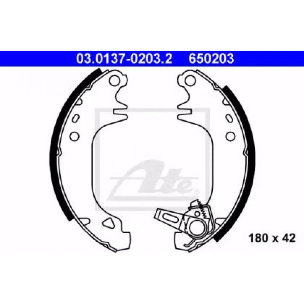 Stabdžių trinkelių komplektas (180x42mm) Peugeot 309 85-89 Renault 5 85-87