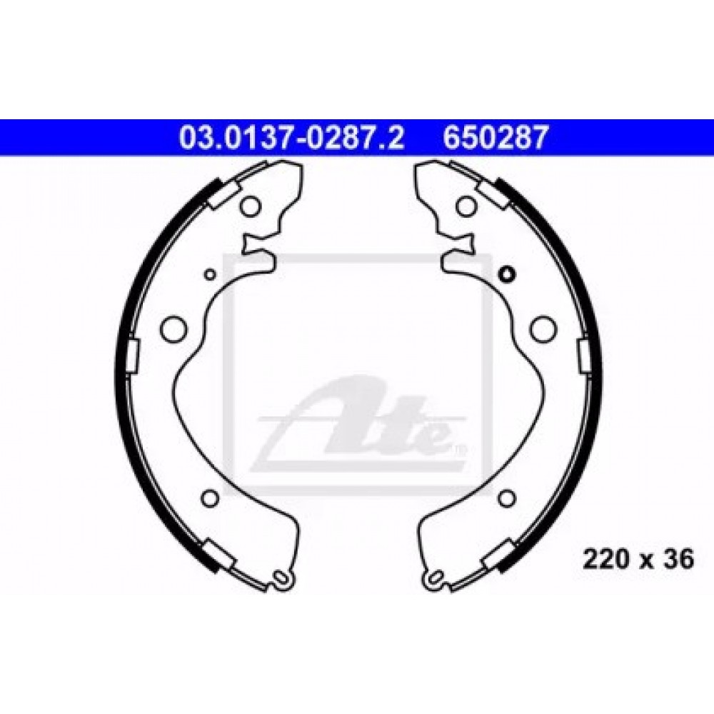 Stabdžių trinkelių komplektas (220x36mm) Honda CRV 2.0 97- ,HR-V 99-
